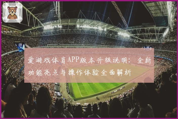 爱游戏体育APP版本升级说明：全新功能亮点与操作体验全面解析
